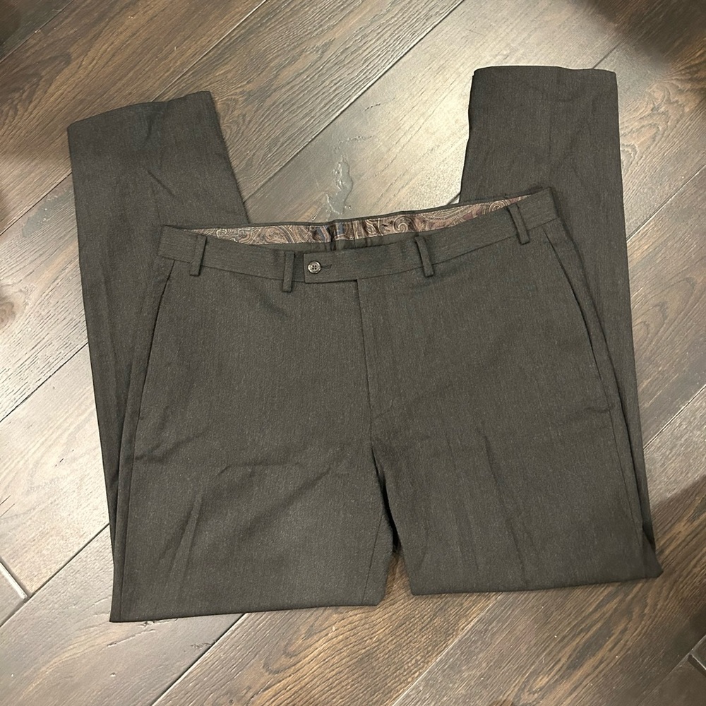 Lauren Ralph Lauren Charcoal Gray Tailored Dress Pants Size 38 - Picture 3 of 14